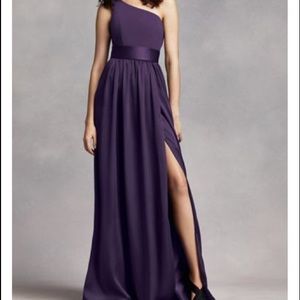One Shoulder Dress Purple BY VERA WANG